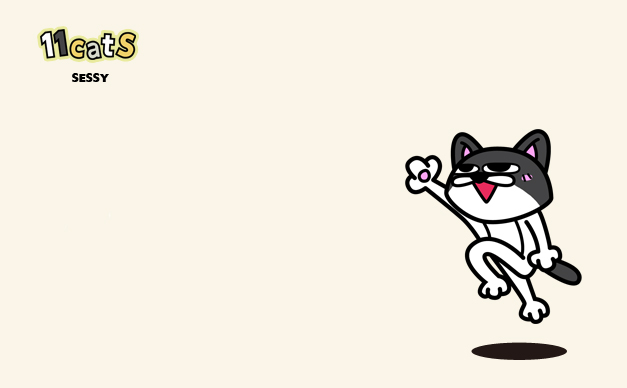 猫のイラスト(11cats セッシー)